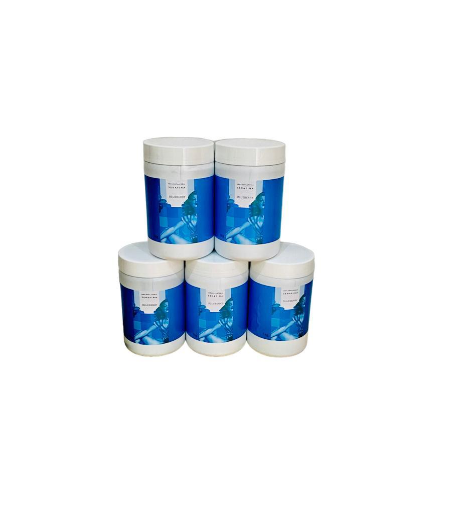 DEPILATORY WAX COMBO IN POT BLUEBERRY (STRIP WAX) 5 KG